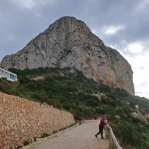 Penyal D'Ifac on the start of its ascent